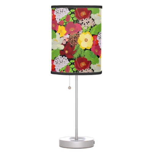 Beautiful stunning vibrant color Wildflower Table Lamp