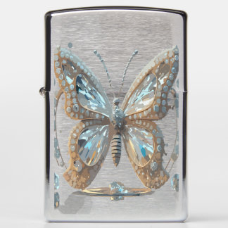  Beautiful Stunning White Butterfly Zippo Lighter