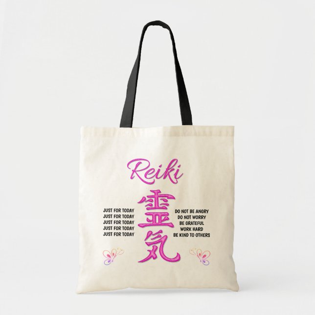 Beautiful stylish Reiki tote bag (Front)