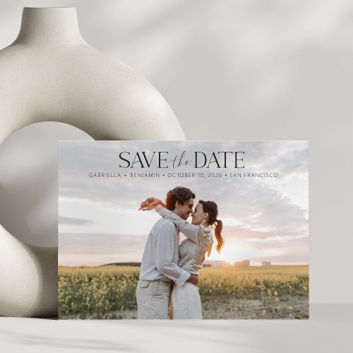 Beautiful Stylish Text Overlay Two Couple Photos Save The Date