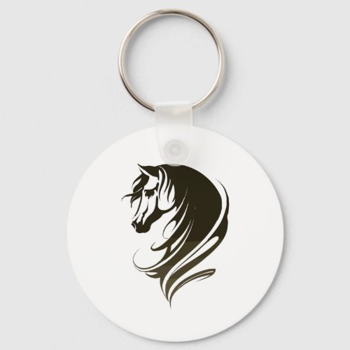 Beautiful Stylized Horse Head Key Chain