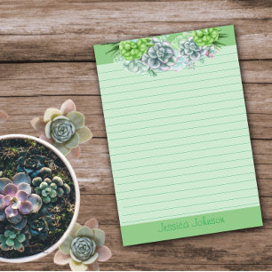 Beautiful Succulents Lovers Personalized Lined Pos Post-it Notes