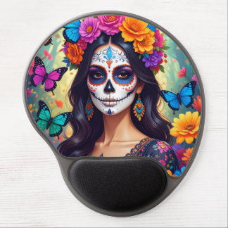 Beautiful Sugar Skull Gel Mousepad