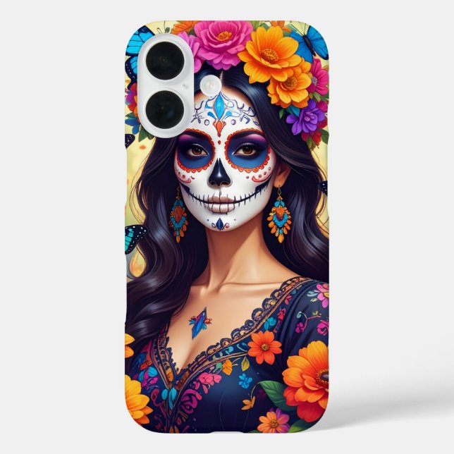 Beautiful Sugar Skull iPhone / iPad case (Back)