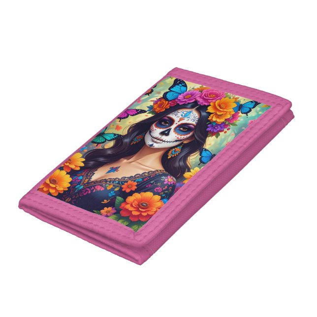 Beautiful Sugar Skull Photo Wallet (Bottom)