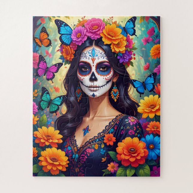 Beautiful Sugar Skull Puzzle (Vertical)