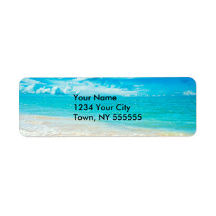 Beautiful Summer Beach Label