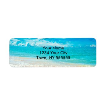 Beautiful Summer Beach Label by electrosky at Zazzle