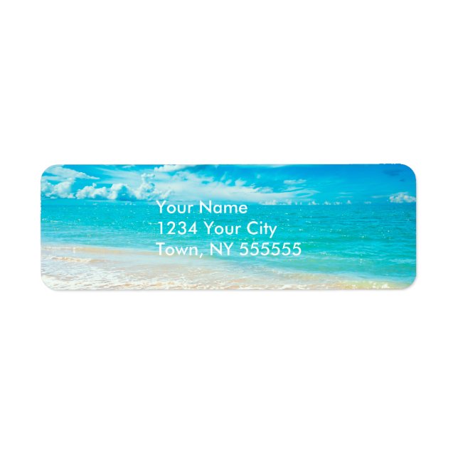 Beautiful Summer Beach Label (Front)