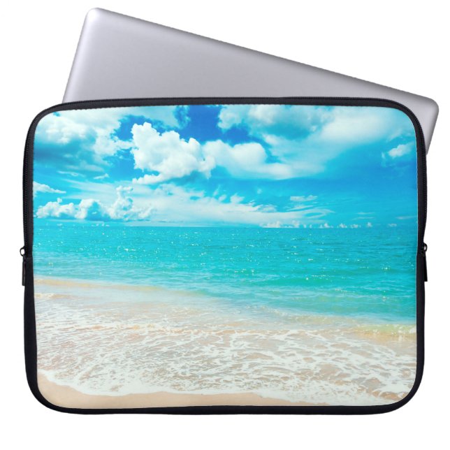 Beautiful Summer Beach Laptop Sleeve (Front)