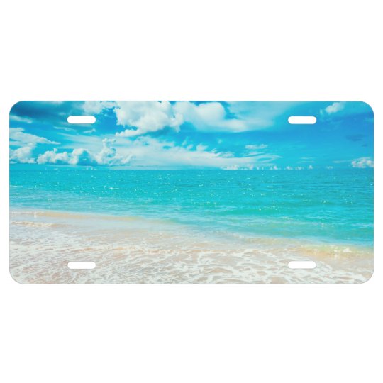 Beautiful Summer Beach License Plate | Zazzle.com