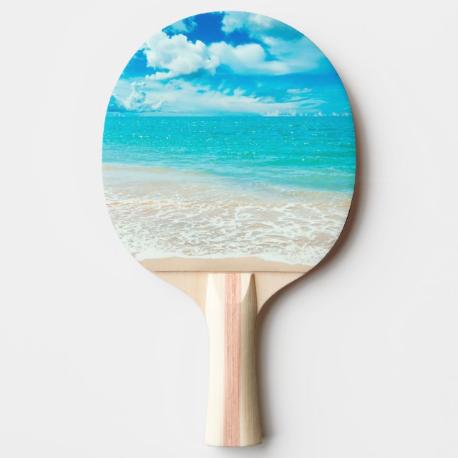 Beautiful Summer Beach Ping-Pong Paddle (Front)