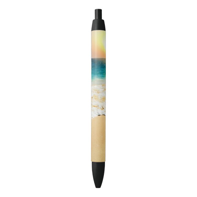 Beautiful Summer Beach Sunset Photo Pen (Front Vertical)