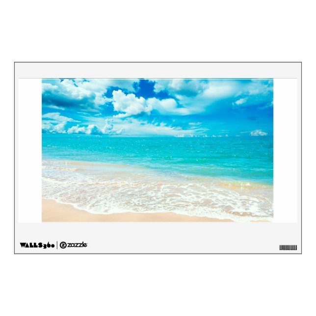Beautiful Summer Beach Wall Sticker (Front)
