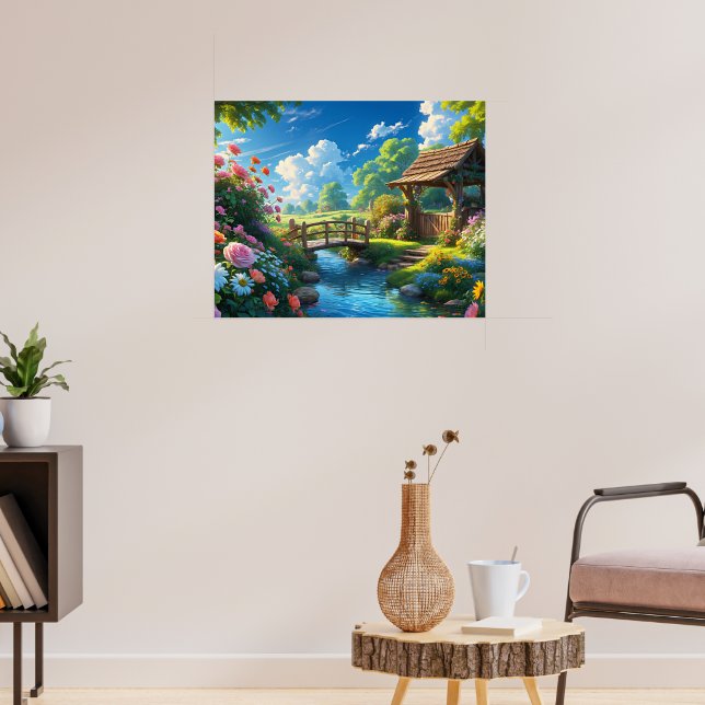 Beautiful Summer, colorful illustration, Poster (Living Room 3)