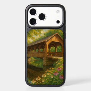 Beautiful Summer covered bridge art iPhone 17 Pro Max Case