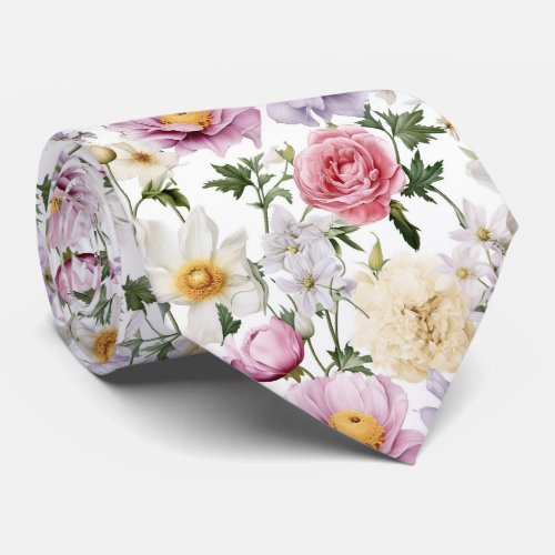 Beautiful Summer Floral Neck Tie