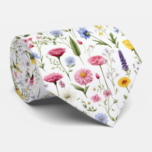 Beautiful Summer Floral Neck Tie