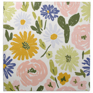 Beautiful Summer Flower Dinner Napkins