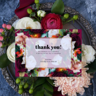 Beautiful Summer Flowers Thank You Card