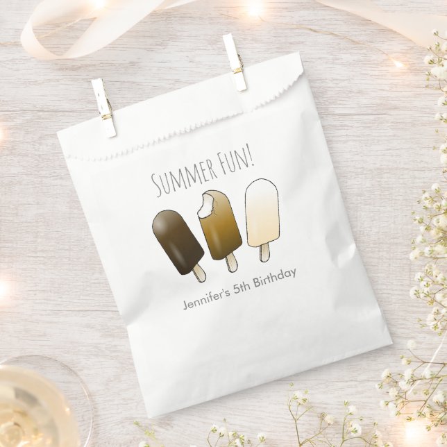 Beautiful Summer Fun Ice Creams Favor Bag (Clipped)
