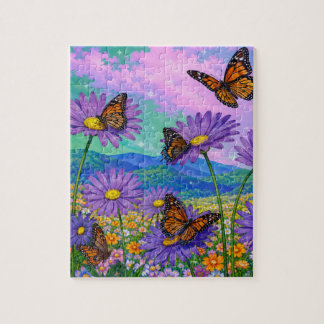 Beautiful Summer Monarch Butterflies Jigsaw Puzzle