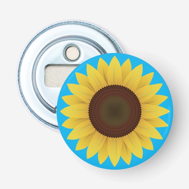 Beautiful Summer Sunflower Bottle Opener (Front)