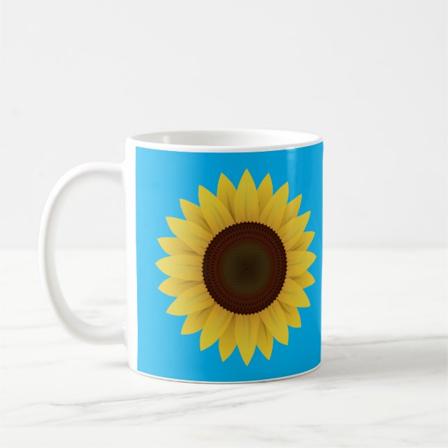 Beautiful Summer Sunflower Coffee Mug (Left)