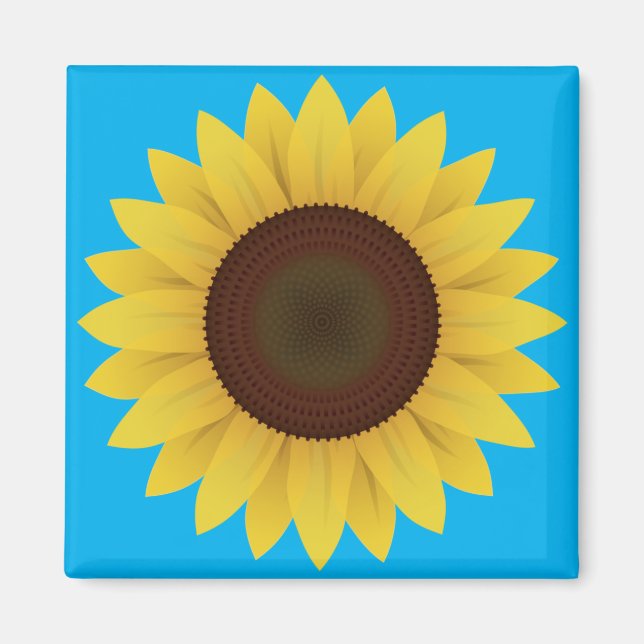 Beautiful Summer Sunflower Magnet (Front)