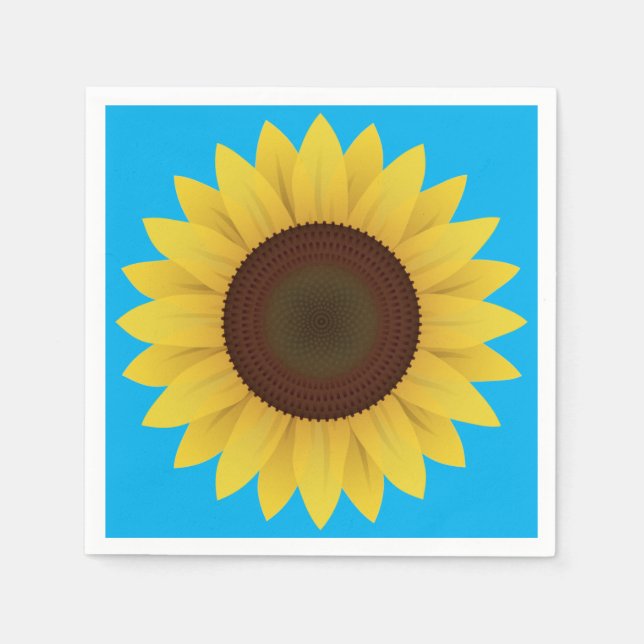 Beautiful Summer Sunflower Napkins (Front)
