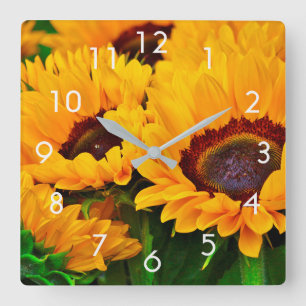 Beautiful Summer Sunflower Painting Clock