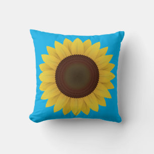 Beautiful Summer Sunflower Throw Pillow