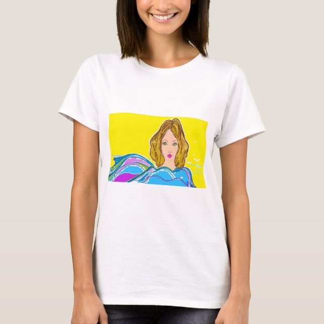 Beautiful summer woman. T-Shirt (Front)