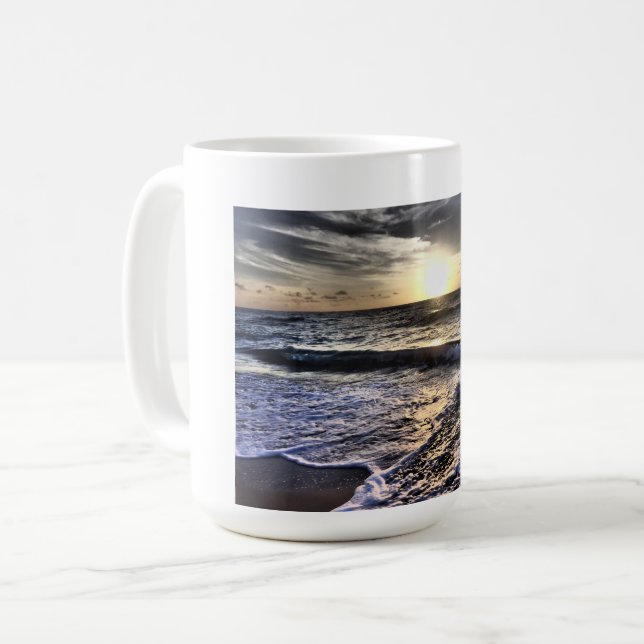 Beautiful Sun And Ocean Coffee Mug (Front Left)