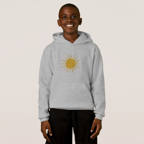Beautiful sun drawing cartoon hoodie