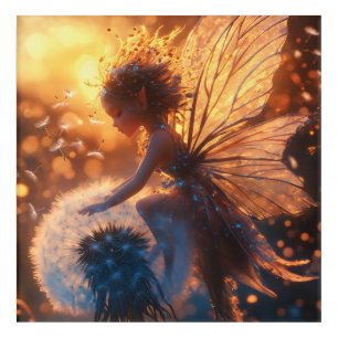 Beautiful Sun Fairy with Dandelion Acrylic Print