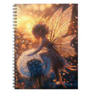 Beautiful Sun Fairy with Dandelion Notebook