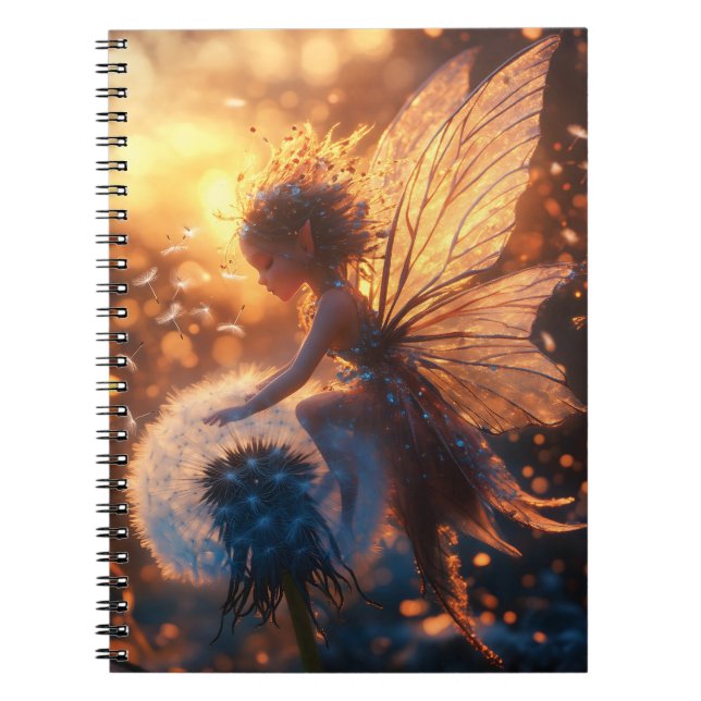 Beautiful Sun Fairy with Dandelion Notebook (Front)