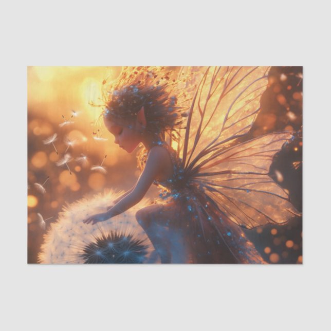 Beautiful Sun Fairy with Dandelion Tissue Paper (Front)