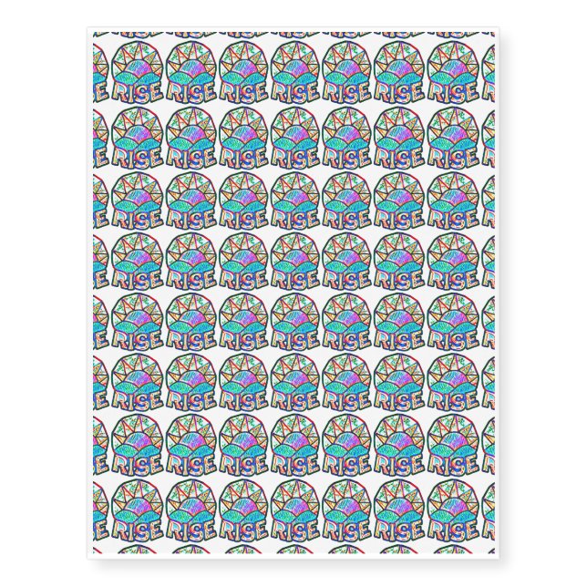 Beautiful Sun Rise ~ Uplifting Message Temporary Tattoos (Front)
