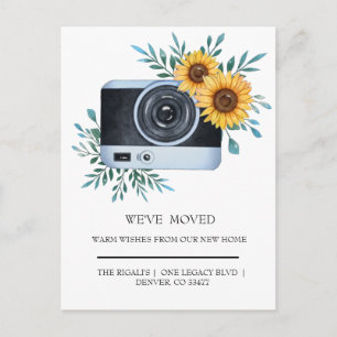 Beautiful sunflower Camera   home moving Postcard
