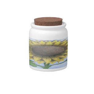 Beautiful Sunflower Candy Jar