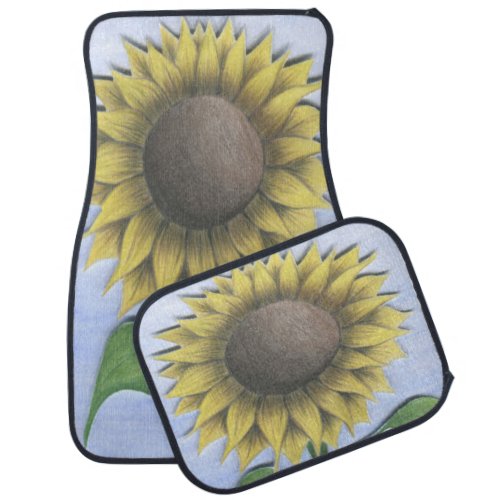 Beautiful Sunflower Car Floor Mat