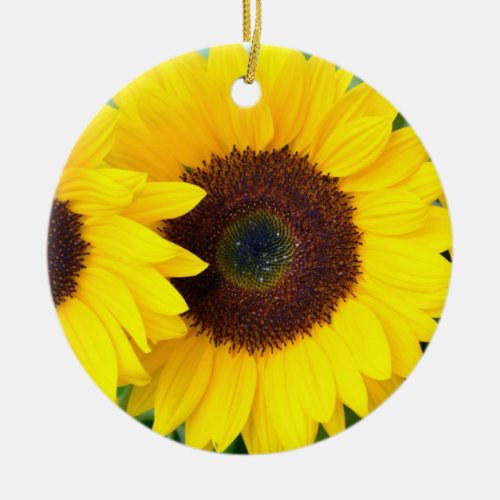 Beautiful sunflower christmas ornament