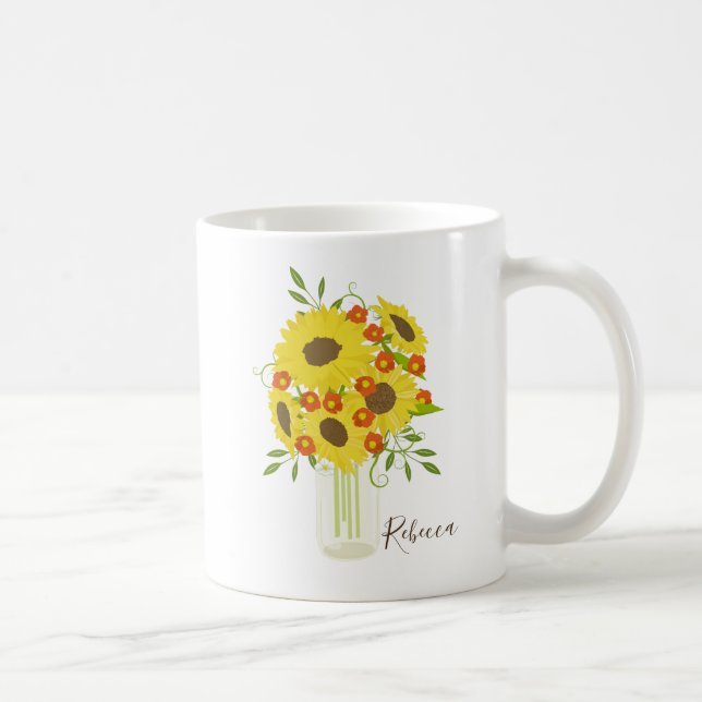 Beautiful Sunflower Coffee Mug (Right)