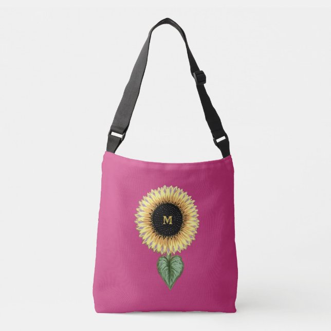 Beautiful Sunflower Crossbody Bag (Front)