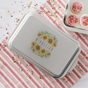 Beautiful Sunflower Design - Personalized Cake Pan