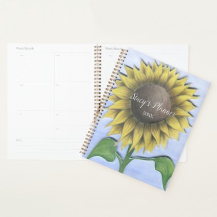Beautiful Sunflower Drawing Planner
