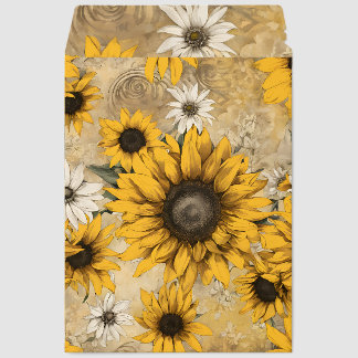 Beautiful Sunflower Envelope Mailers