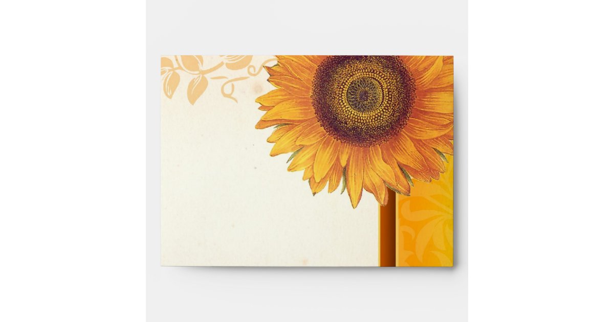 beautiful sunflower envelopes | Zazzle